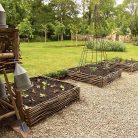 Ágyásszegély , Kerti szegély mogyorófa 20x100 cm