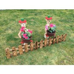 Égetett fa ágyásszegély 20x120cm