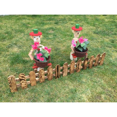 Égetett fa ágyásszegély 20x120cm