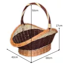 Talpas kandalló kosár béléssel 60x42x27(50)cm