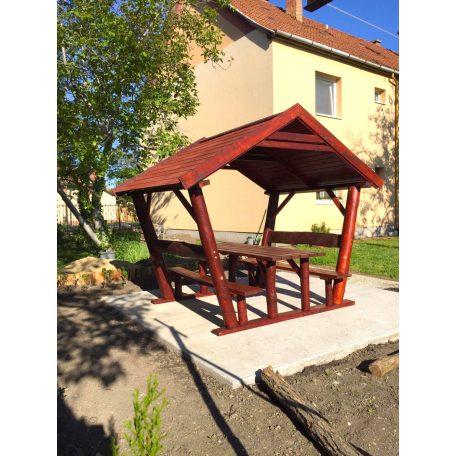 Zsindelytetős rönk sörpad több méretben