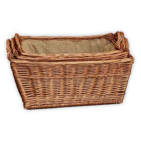 Wooden carrying basket in multiple sizes