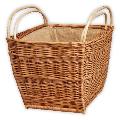 Two-person wooden carrying basket in multiple sizes