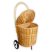 Wicker shopping cart with wheels 60cm
