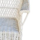 Fonott vessző fotel fehér színben