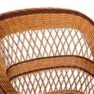 Woven wicker armchair