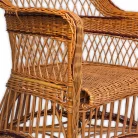 Woven wicker armchair