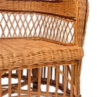 Woven wicker armchair