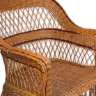 Woven wicker armchair