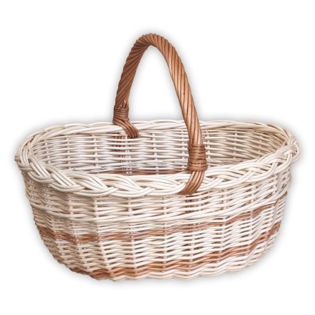 White shopping basket for children 34x27x15(27)cm