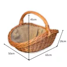 Kandalló kosár béléssel 65x50x26(45)cm