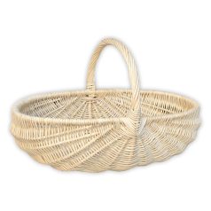Fehér gombász kosár 55x38x21(39)cm