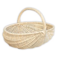 Fehér gombász kosár 55x38x21(39)cm