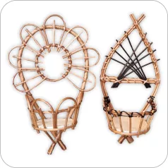 Wall-mounted flower holders